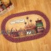 Primitive Country Charm Braided Rug, Brown   